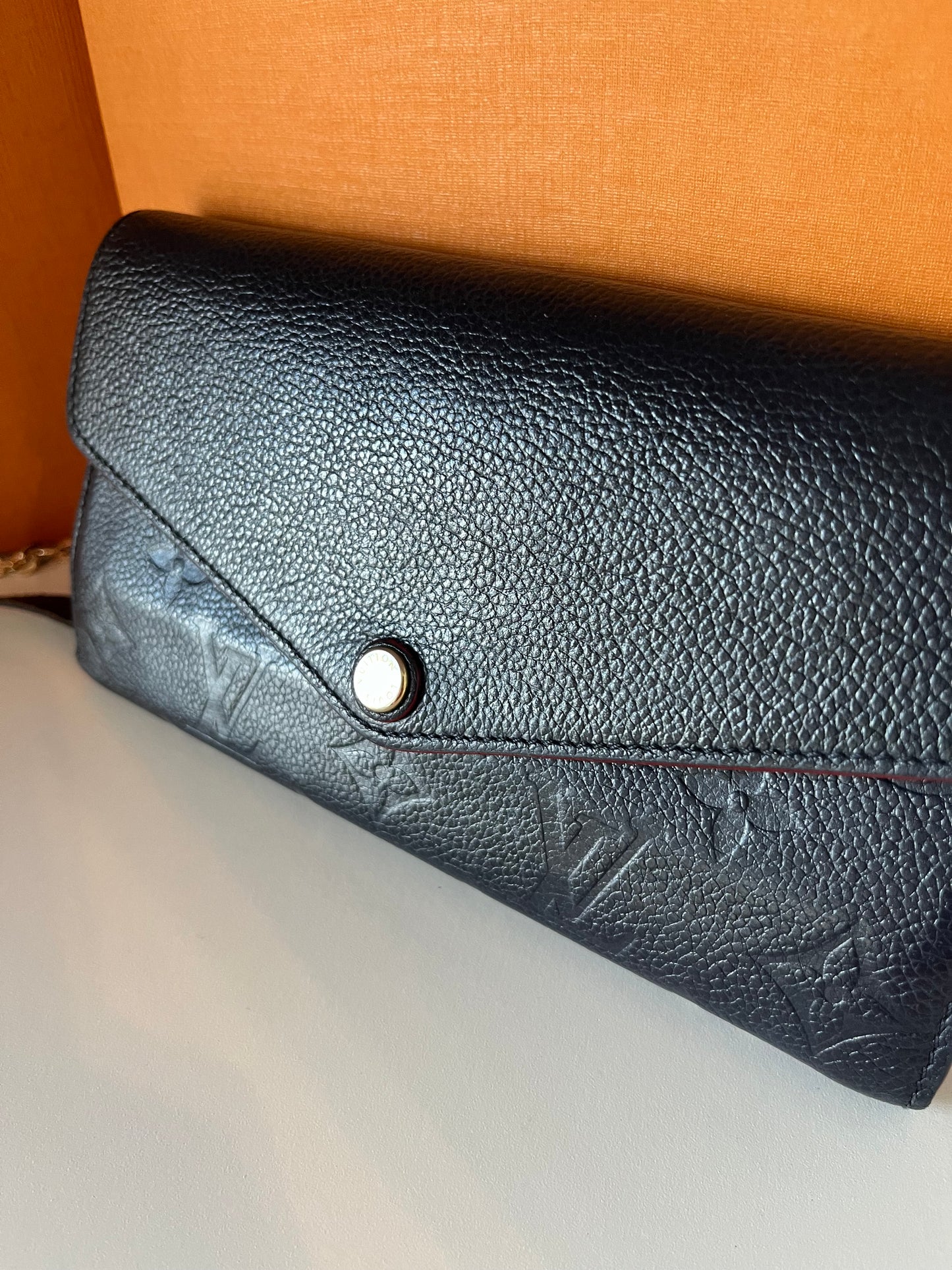 Sarah Monogram Empreinte Leather Wallet